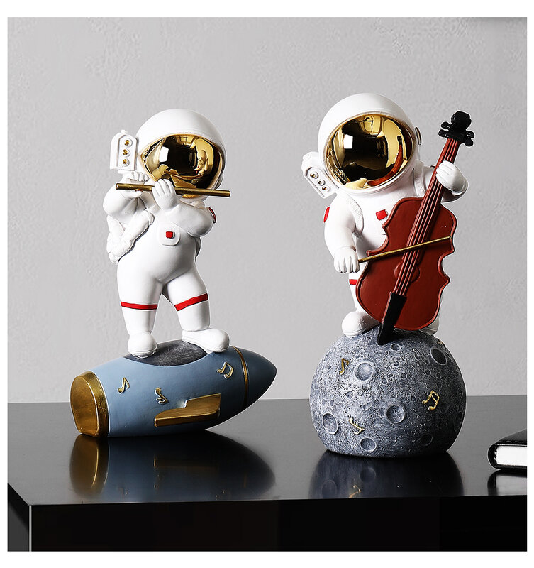 الراتنج رائد الفضاء تمثال ديكور المنزل التماثيل النحت غرفة الديكور الإبداعية مصغرة التماثيل إكسسوارات ديكور منزلي