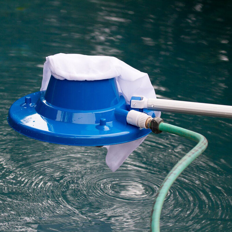 Piscina folha aspirador útil limpeza rápida cabeça de sucção com escovas e rodas giratórias piscina sucção cabeça