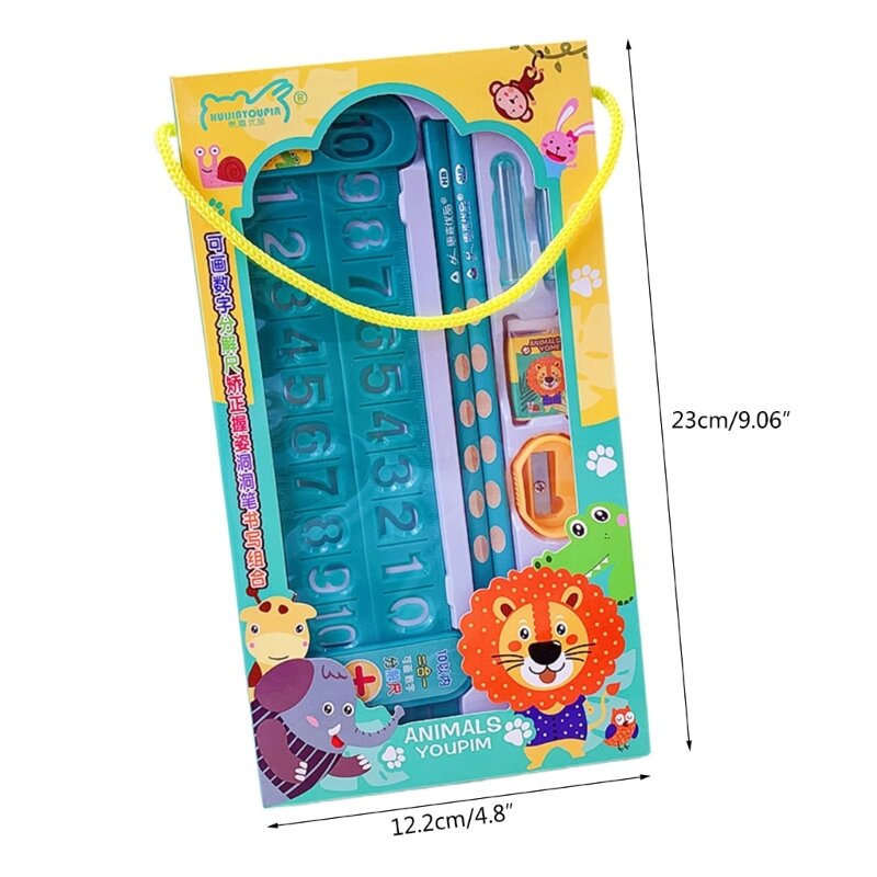 2023 New Student Decomposition Ruler Set Kid Stationery Set Gift for Boy Girl Student