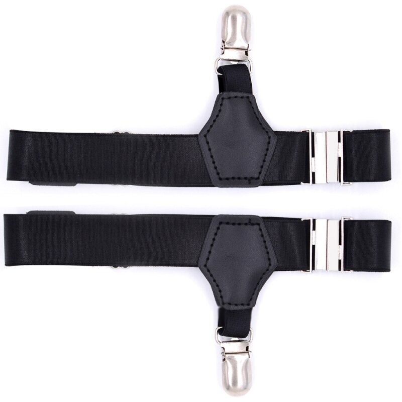 2 pezzi elastici per uomo, calzini, bretelle, reggicalze, bretelle con clip per anatra, impugnatura regolabile