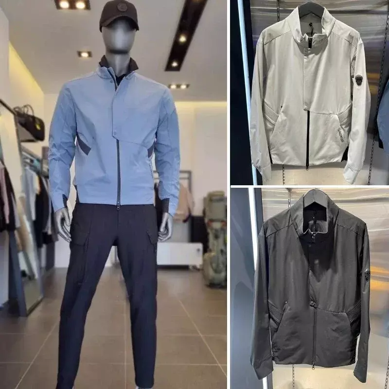24 New Original Golf Men's Clothing Fashion Brands Spring Summer Zipper Citrus Collar Golf Clown Jacket Casual Long Sleeve