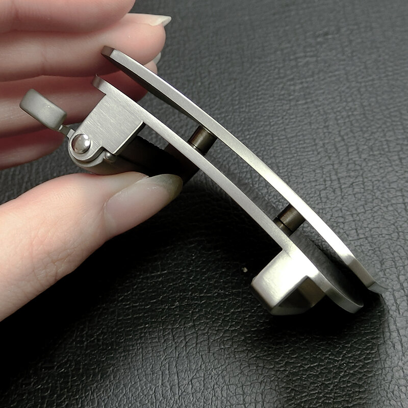 Hebilla de cinturón automática para hombre, accesorio antialérgico ligero de titanio puro de 3,5 cm, sin dientes, tornillo de cinturón de fijación