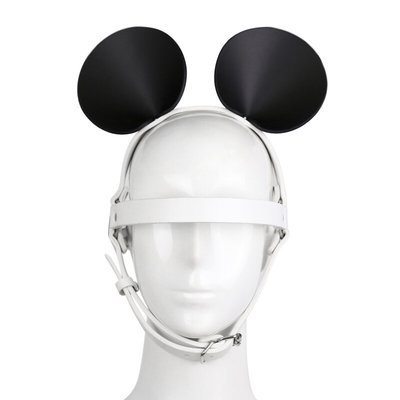 Черные головные уборы регулируемый размер круглая маска Милая мышь для выступлений головные уборы БДСМ ролевые игры игрушки для женщин и пар