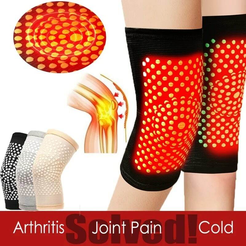 2 pezzi supporto autoriscaldante ginocchiere ginocchiera calda per artrite sollievo dal dolore articolare e cintura per il recupero delle lesioni massaggiatore per ginocchio piede