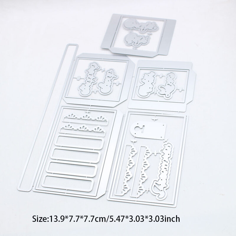 KSCRAFT-قوالب قطع معدنية يدوية كبيرة ، استنسل لقصاصات ذاتية الصنع ، نقش زخرفي ، بطاقات ورقية ذاتية الصنع