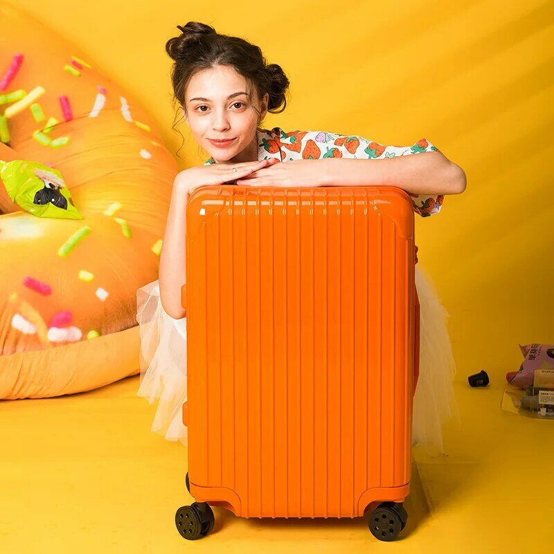 Pluenli neues Gepäck bonbon farbener Trolley-Koffer männliche und weibliche Studenten trend iges Black-Box-Gepäck