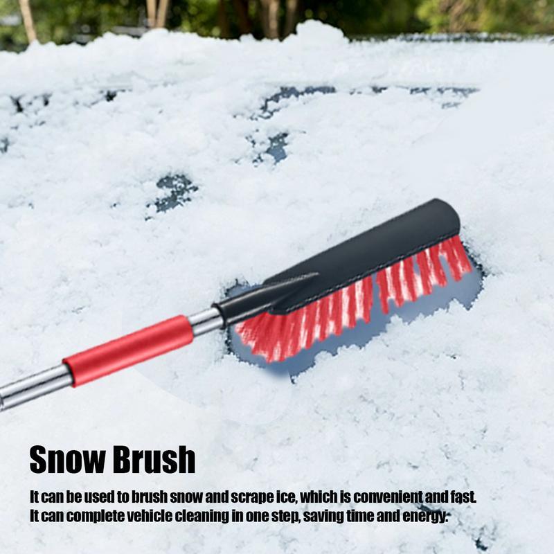 Grattoir à neige avec poignée en mousse ergonomique pour voitures et camions, brosse et poignées amovibles, déneigement de voiture, 2 en 1