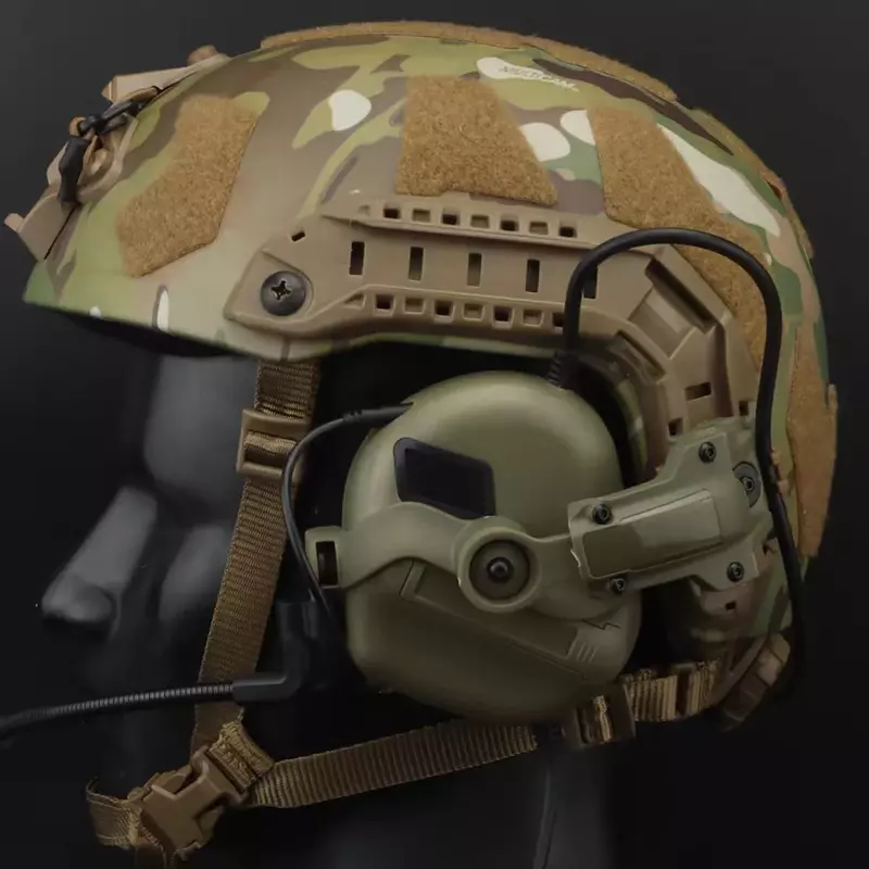 EARMOR-orejera de Tiro Militar M32 MOD4, kit de soporte con rotación de 360 °, apto para casco rápido, juego de bricolaje de casco de arco de M-LOK