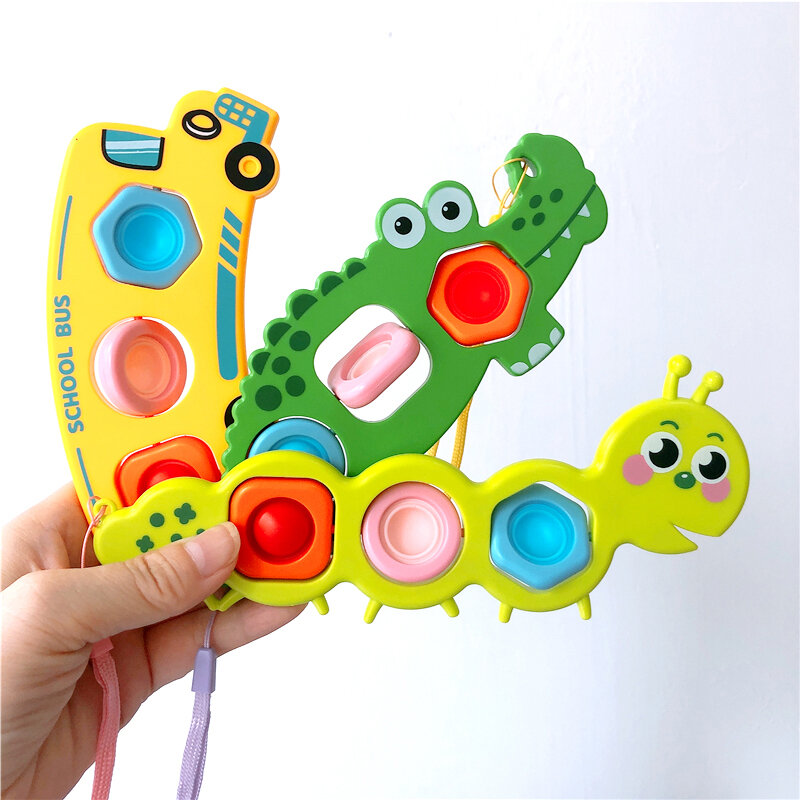Juguete sensorial Montessori para bebé, Burbuja de empuje, actividad de silicona, desarrollo de habilidades motoras, educativo para bebés de 0 a 12 meses