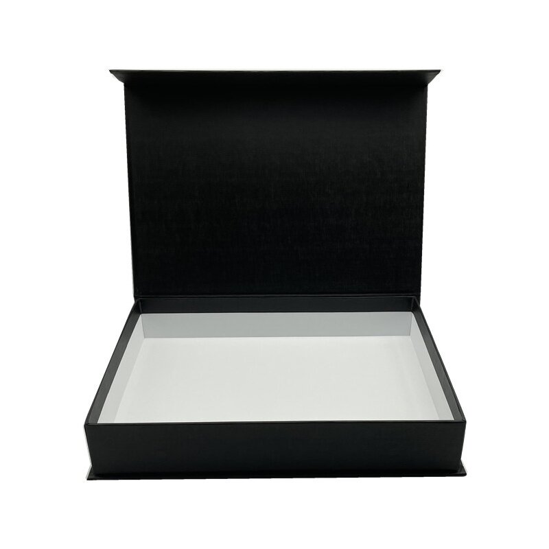 Caja de embalaje de almacenamiento de regalo de cartón blanco elegante, troquelado personalizado, precio de fábrica, con magnético y ventana para hai