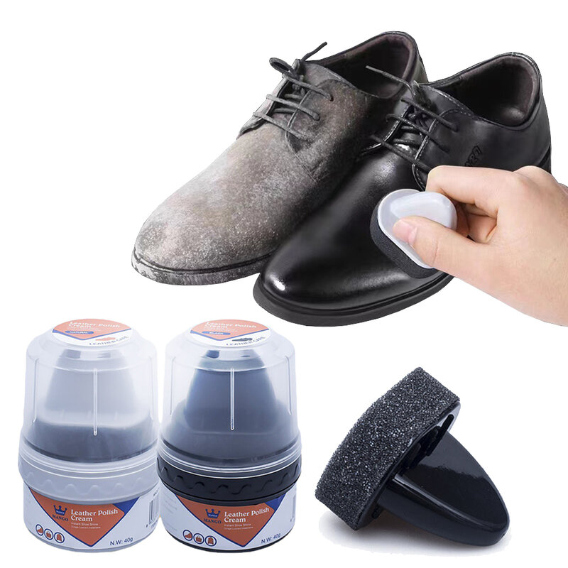 Sikat sepatu spons untuk sepatu Krim Pembersih Semir lilin sepatu untuk sepatu kulit/tas/sofa dan Jaket alat perawatan pemoles harian