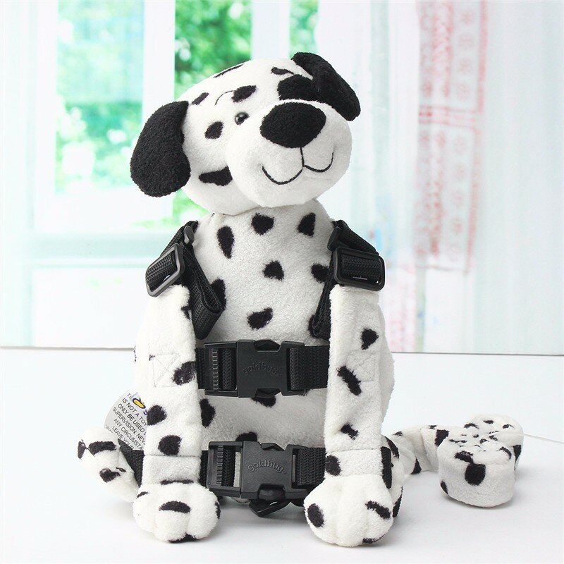Newbealer สายรัดตัวนิรภัยสายคล้องเด็กทารกเด็กวัยหัดเดินเดิน Reins กระเป๋ากระเป๋าเป้ Dalmatian Puppy