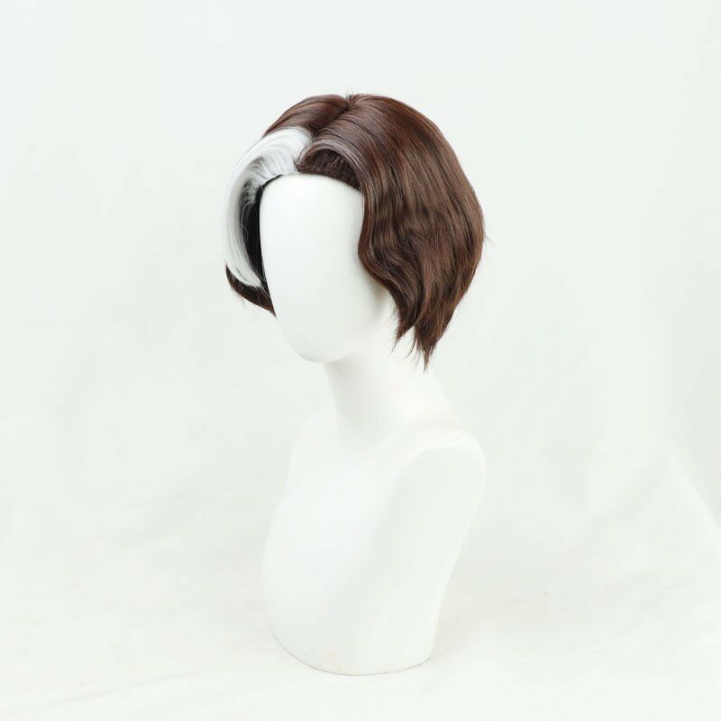 Game Final Fantasy XIV Emet-Selch Cosplay Wig Unisex Adult Short Hair Heat Resistant Synthetic Wigs Halloween Props