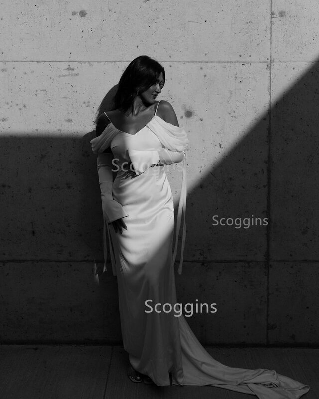 Long Sleeve Cowl Neck Satin Bridesmaids Dress Elegant Party Dresses For Women Cocktail Dresses Wedding Party Dress Prom Dresses