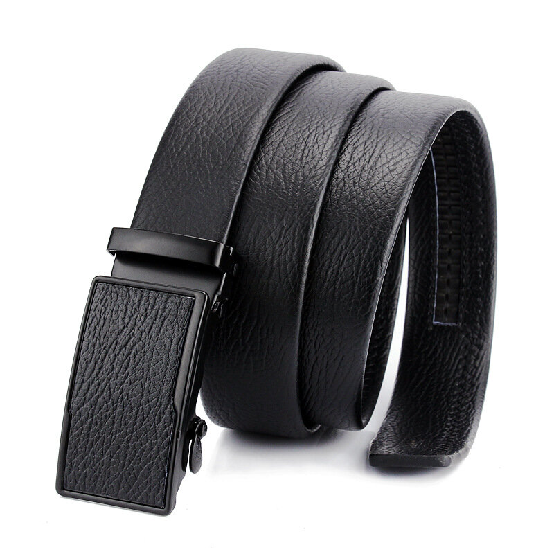 حزام جلد مع مشبك أسود رفيع للرجال والنساء ، أحزمة خصر عصرية ، A37