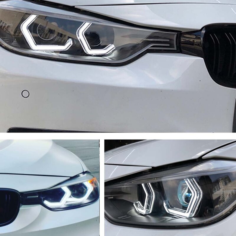LED Angel Eyes DTM DRL para BMW, F10, F30, F31, F32, F34, F01, F02, F80, F82, F83, M2, E46, E90, E60, anillos de Halo 3D PMMA, M3M4