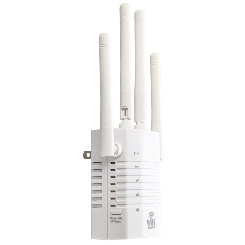 Extensor de señal WiFi de 1200Mbps, enrutador de repetidor inalámbrico de doble banda, rango WiFi de 2,4/5GHz, enchufe para el hogar