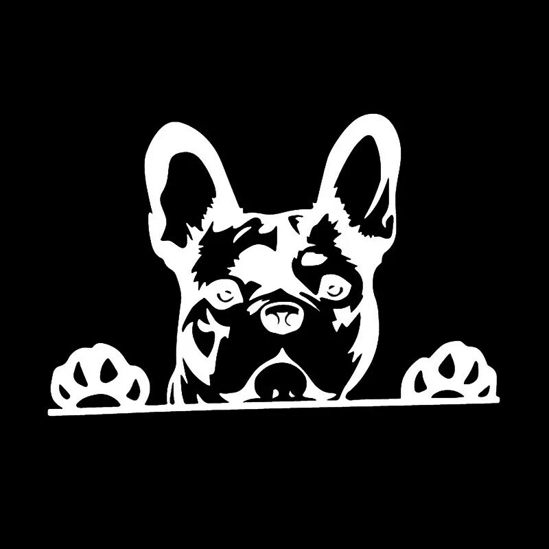 Creative Paws Up French Bulldog Car Sticker Personality Decal Motorcycle Auto Accessories Decoration PVC,15cm*10cm