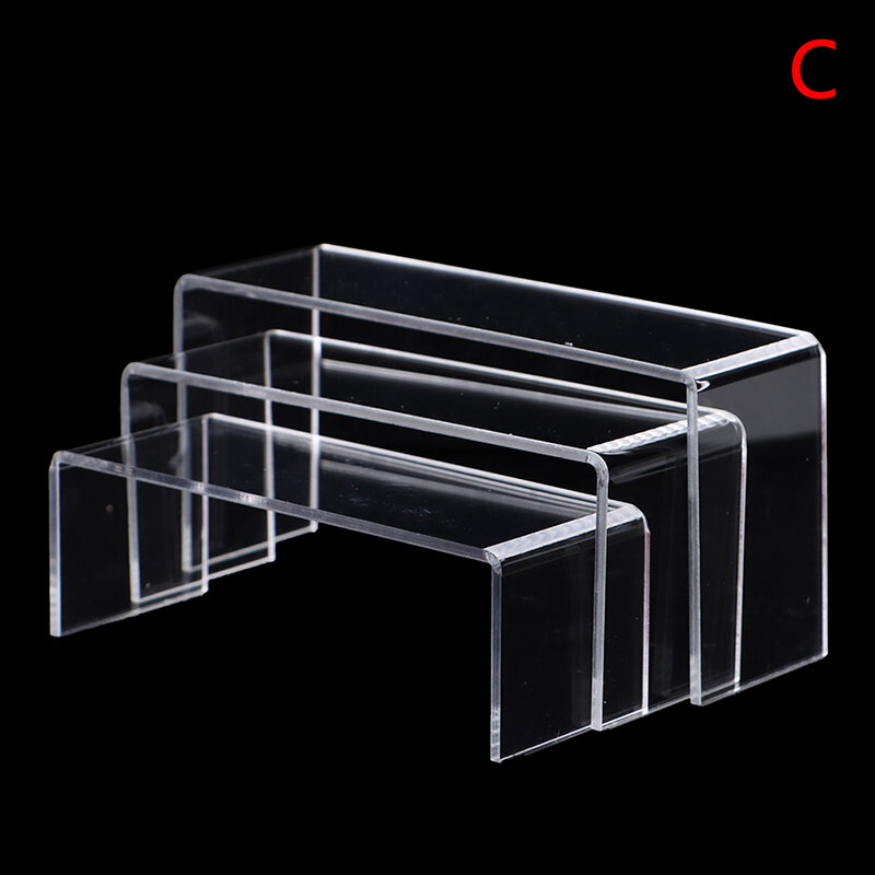 3 pz/set 3mm acrilico espositore gioielli vetrina scaffale di stoccaggio scaffale supporto Plexiglass contatore figura modello espositore