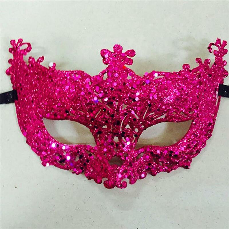 Glitter Shinny Cosplay Eye Cover Eye Catching Delicate Women Ribbon Mysterious Half Eye Cover for Party Ball Halloween Decor