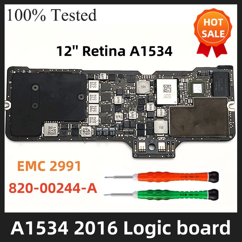 A1534 Moederbord 1.1Ghz 256 2016 820-00244-a Voor Macbook Retina 12 "A1534 Logic Board Goed Werken!