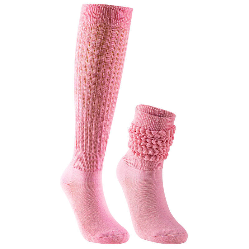 Носки женские длинные разных цветов, сужающиеся книзу носки, Свободные Повседневные высокие сапоги до колена, уличная одежда