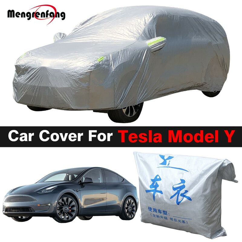 ฝาครอบรถยนต์เต็มรูปแบบสำหรับ Tesla รุ่น S Audo UV ฝนหิมะฝุ่นป้องกันฝุ่น All Season เหมาะสำหรับ