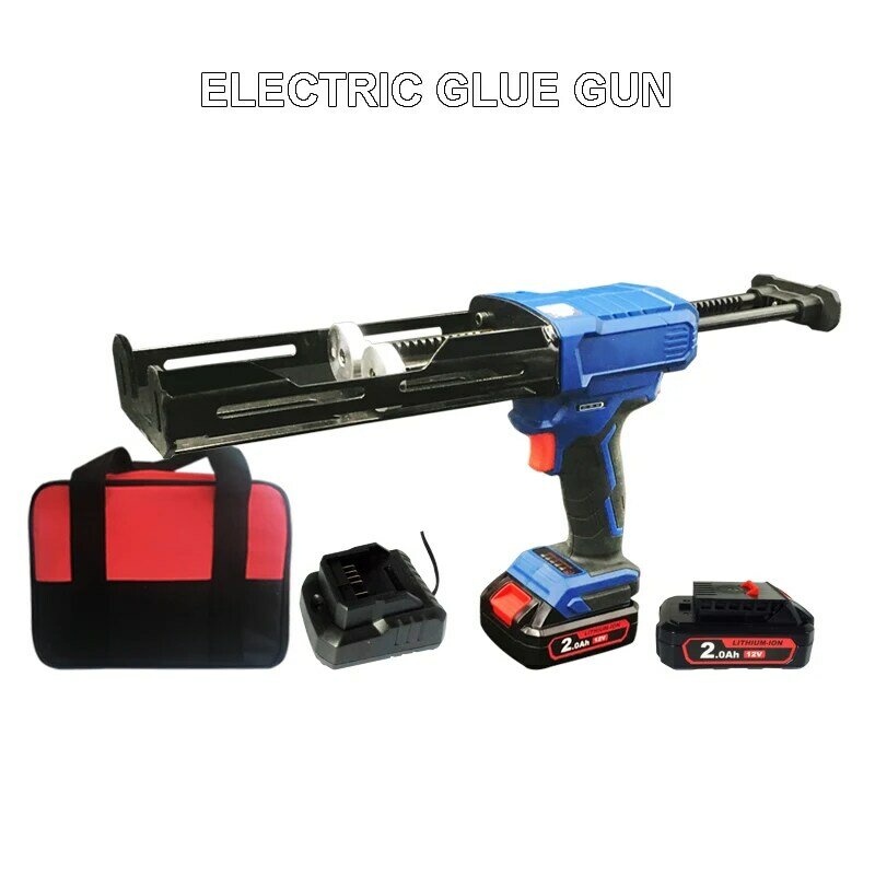 Electric Cement Glass Caulking Gun, Adhesive Applicator Tool, Double Tube, Wireless Glue Gun Seal Machine, Propulsão com Bateria