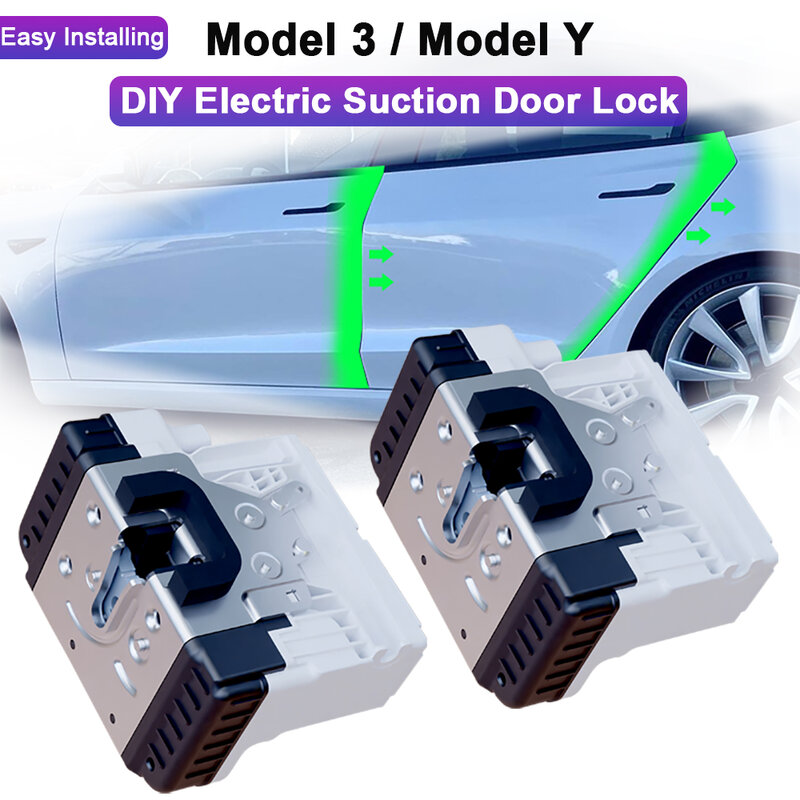 Hawknavi 4th Smart Electric Suction Door Lock for Tesla Model 3 Y Accessories 2024 Anti Pinch Wireless Soft Close Automatic Lock