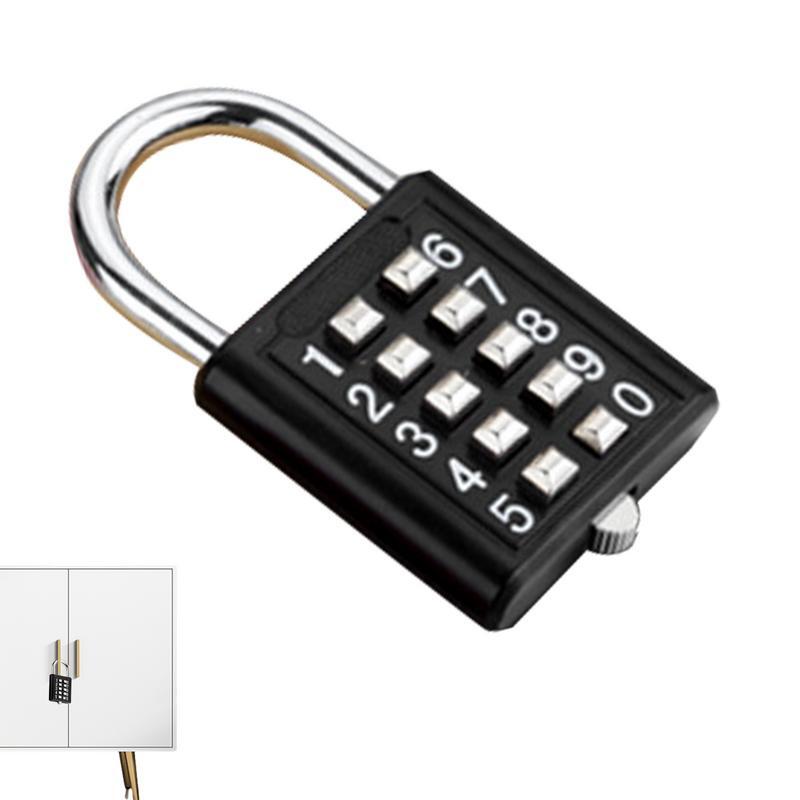 Gembok kombinasi untuk loker 8/10 digit kunci loker kecil hadiah praktis kombinasi keamanan gembok kode Digital gembok