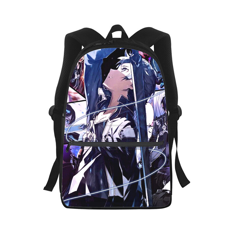 Anime Sword Art Online Men Women Backpack 3D Print Fashion Student School Bag Laptop Backpack Kids Travel Shoulder Bag