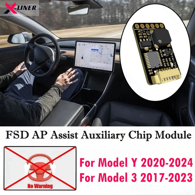 Módulo de Eliminação de Nag Autopilot, Módulo Volante, FSD AP, Chip Auxiliar de Assistência para Tesla Model Y Model 3 2017-2023