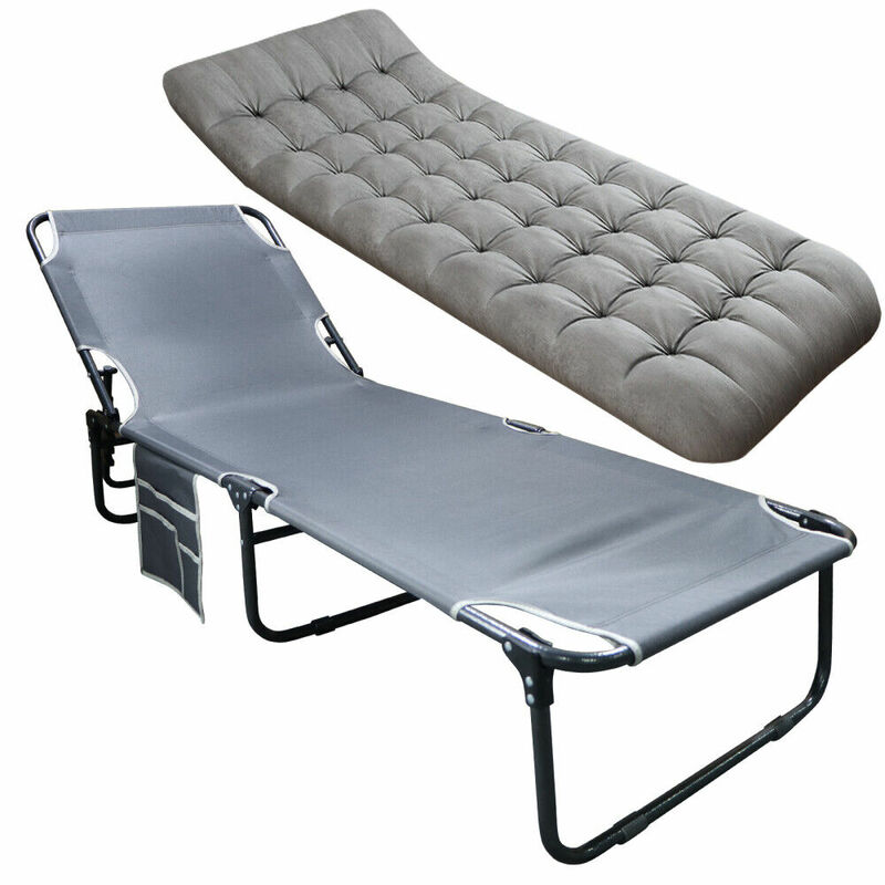 JETSHARK 캠핑 야외 접이식 침대 매트리스 간이 침대 포함, 튼튼한 휴대용 스테인레스 스틸 다리 수면 간이 침대, 400 Lbs