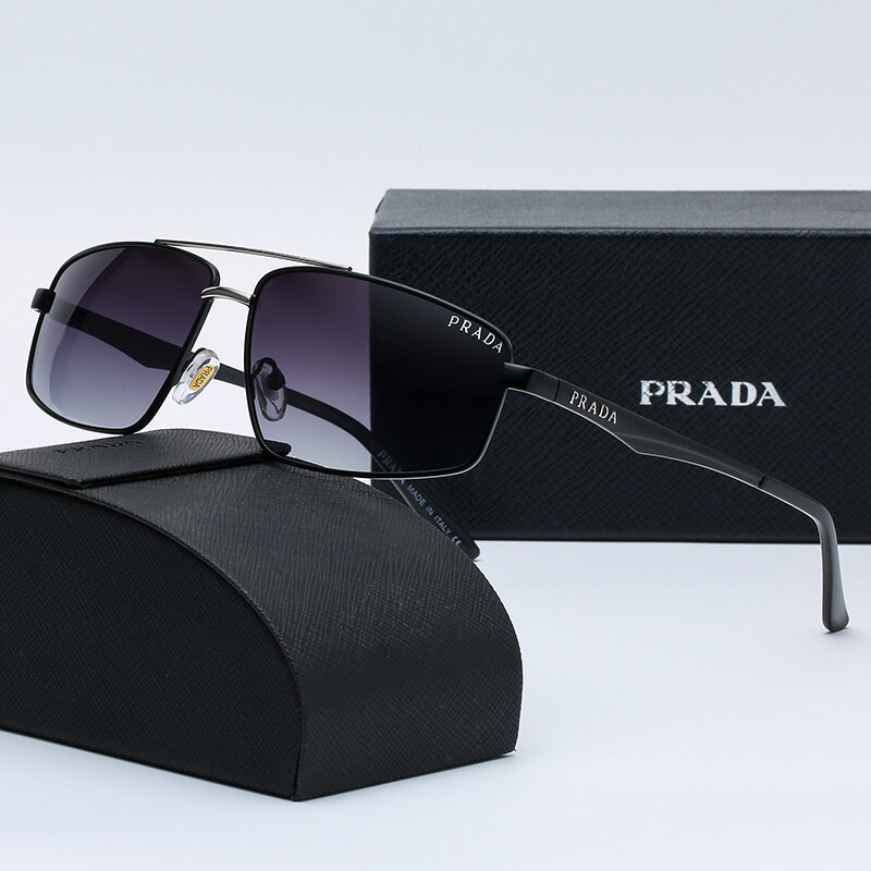 2024 Classics Fashion Luxury Brand Sunglasses Men Sun Glasses Women Metal Frame Black Lens Eyewear Driving Goggles UV400 T10
