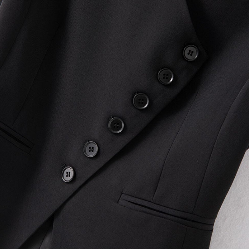 Женский винтажный кардиган на пуговицах, повседневный черный жилет без рукавов с V-образным вырезом, элегантный простой шикарный кардиган