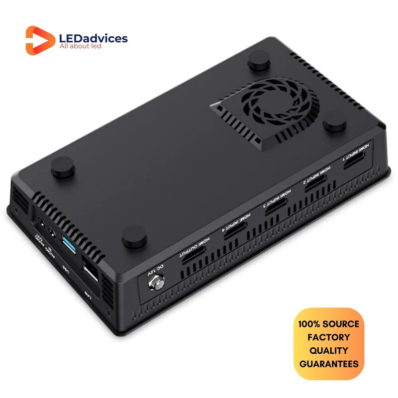 FEELWORLD-Mezclador de vídeo multicámara L2 PLUS, conmutador de 5,5 pulgadas, Control táctil PTZ, llave de croma, transmisión en vivo, 4 entradas HDMI