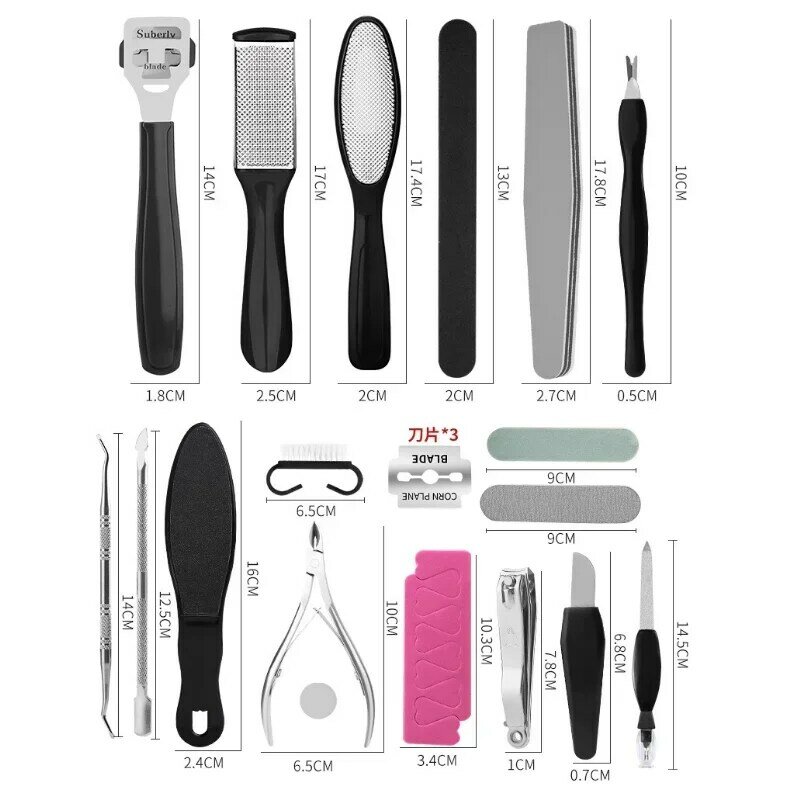 Professional Pedicure Kit Professional Pedicure Tools Set-Foot Rasp Foot Dead Skin Remover for Home&Salon Care Tools Set