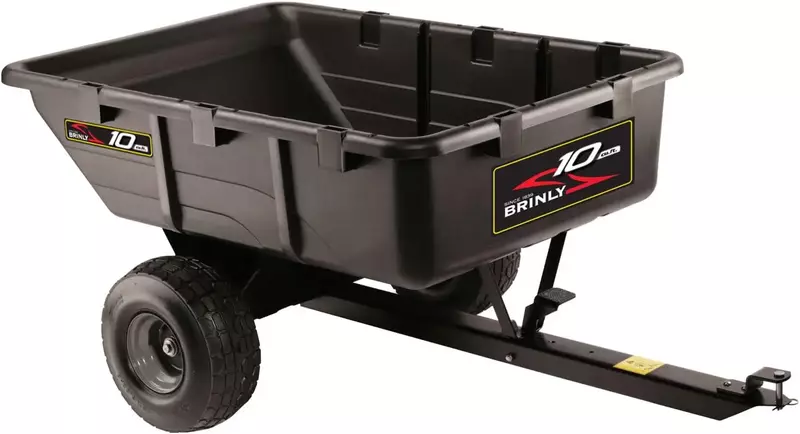 New PCT-101BHC-A2 10 cu.ft. 650lb Heavy Duty Tow-Behind Poly Utility Cart  Dump Trailer with Compression Molded Bed  | USA | NEW