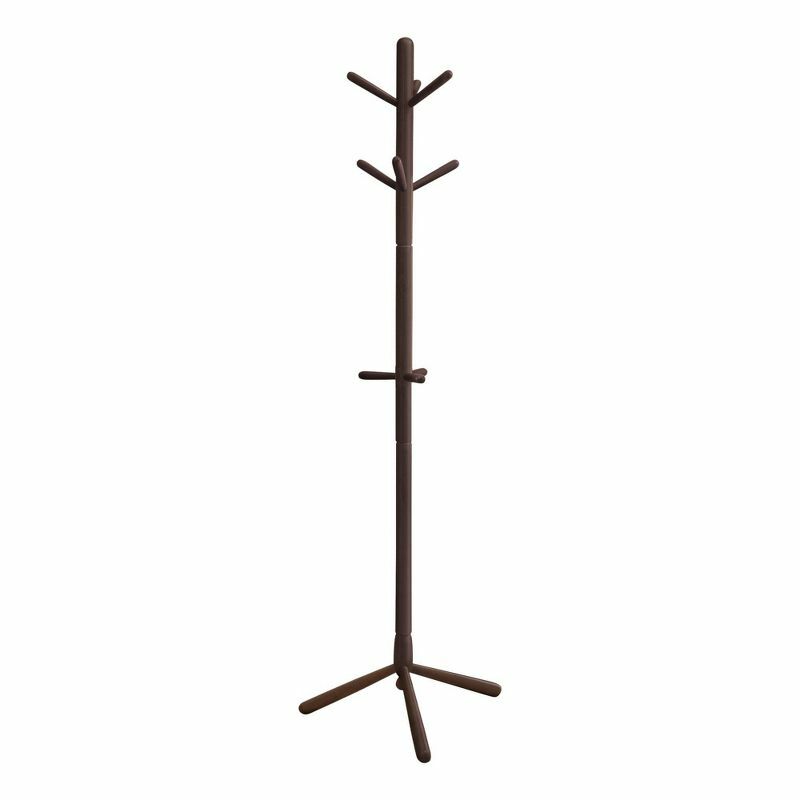 Rich Cappuccino 69" Contemporary Style Coat Rack for Trendy Interiors