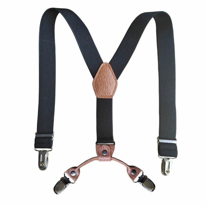 Bretelles élastiques réglables pour enfants, bretelles larges en forme de Y, ceinture de surintendant, 4 clips, 1 à 3 ans, 2.5cm