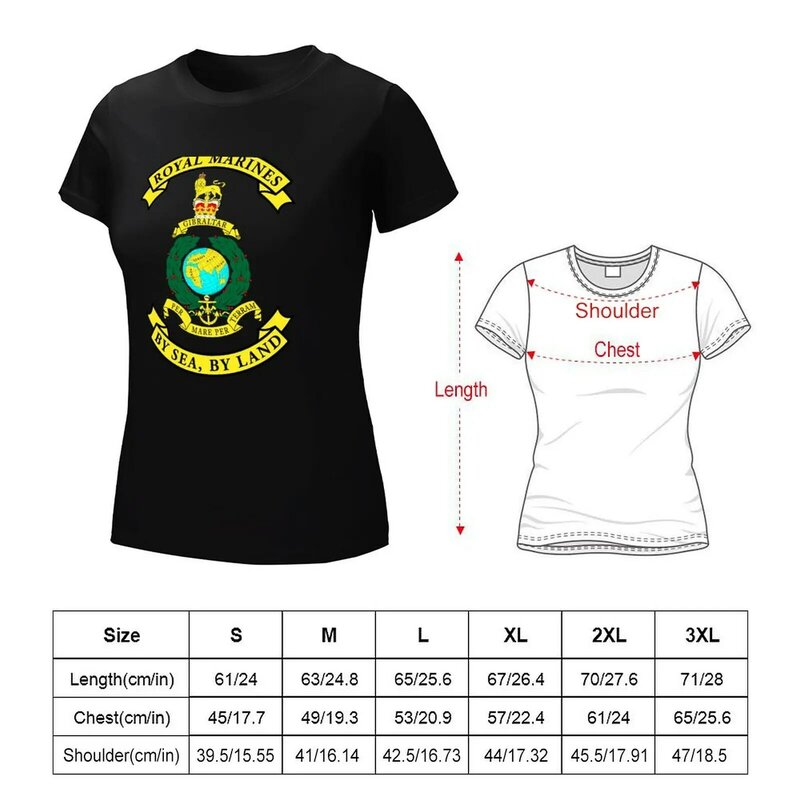 T-shirt Royal Marines pour femmes, vêtements pour dames, mode rock and roll, 600
