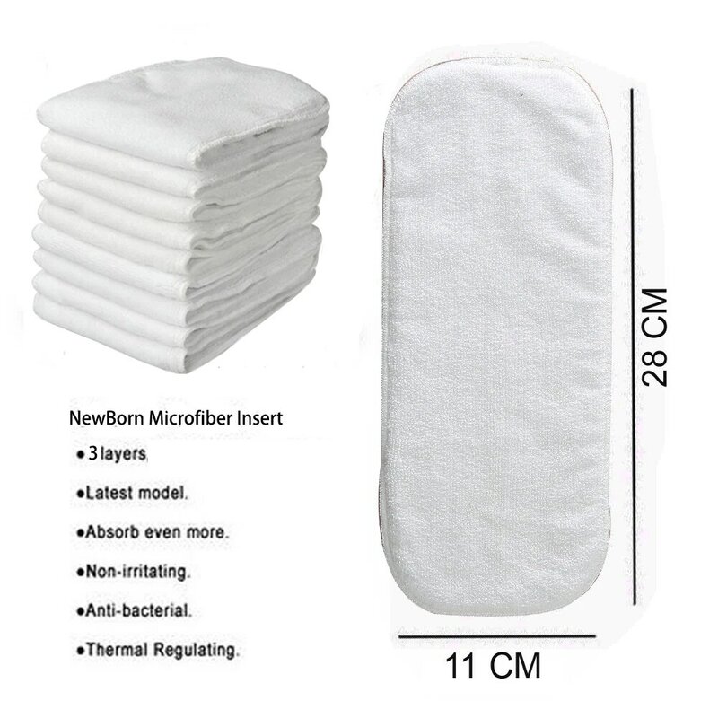 Подгузник тканевый с карманом для новорожденных, водонепроницаемый, 3 слоя, 1 шт.