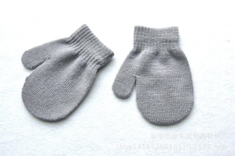 1-4 lata zimowe rękawiczki z dzianiny dla chłopców i dziewcząt ciepłe liny pełne mitenki rękawiczki dla dzieci maluch dzieci