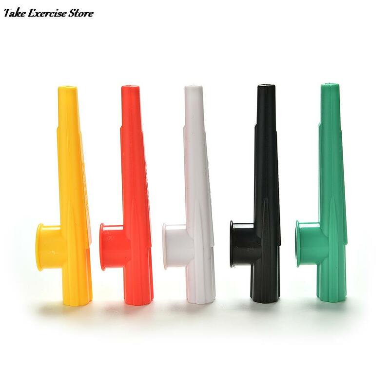 Instruments à vent Kazoo en plastique, 5 couleurs mélangées, Instrument cadeau pour enfants, fournitures de fête, sifflet de pom-pom girl