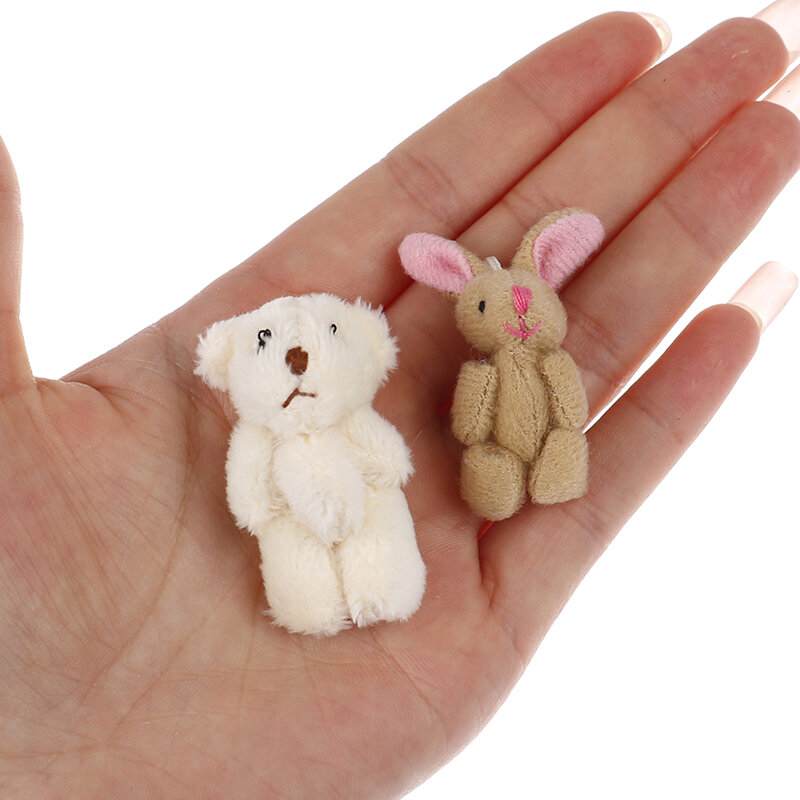 Hohe Qualität 5cm Weiche Mini Plüsch Kaninchen puppenhaus Miniatur Zubehör Tier Spielzeug Möbel für Puppe Dekoration 1pc