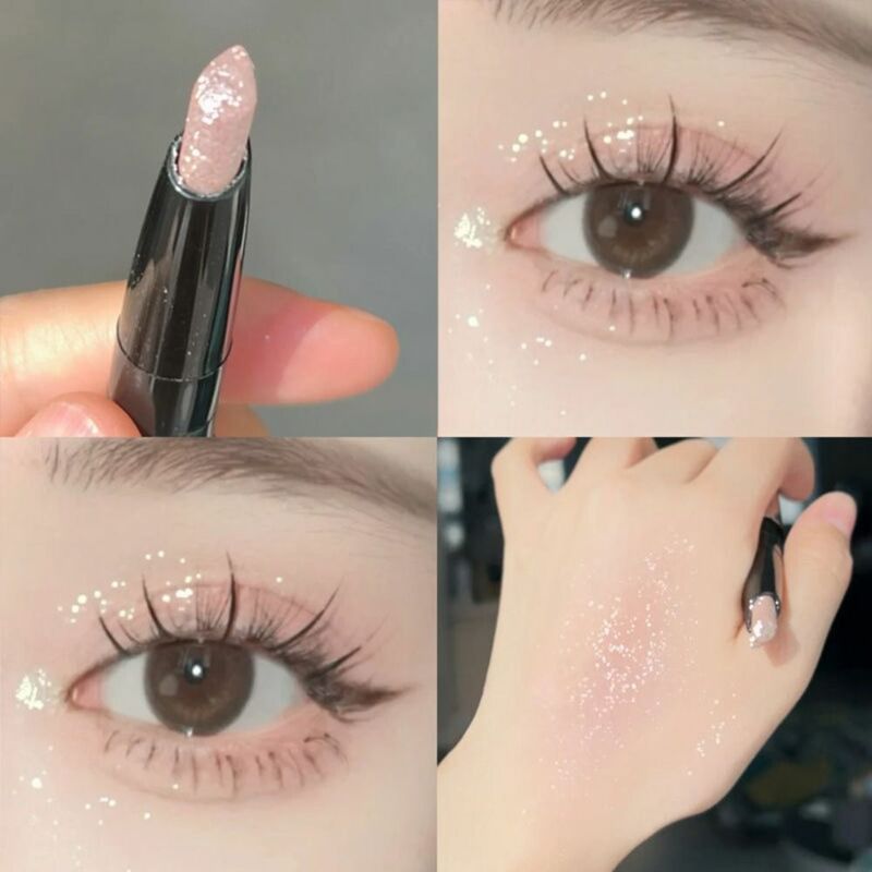 Żelowy Eyeliner zakreślacz ołówkowy cień w piórze do oczu 6 kolorów Eyeliner Pen podkreślający długopis błyszczącą błyszczącą perłową cień w piórze do oczu