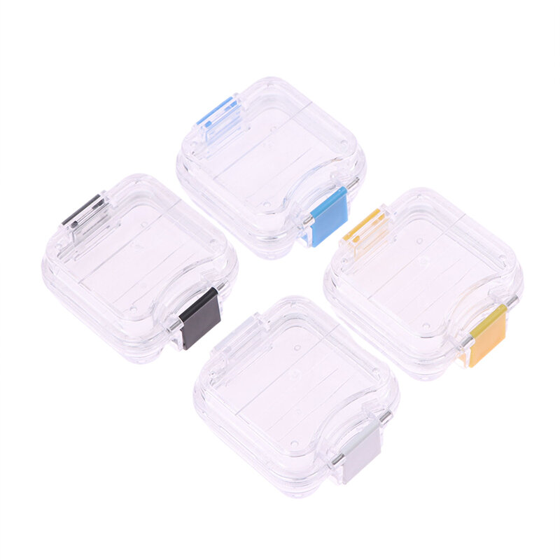 1pcs Denture Storage Box Dentist Material Dental Plastic Membrane Boxes With Transparent Flexible Film Small Dental Crown Box