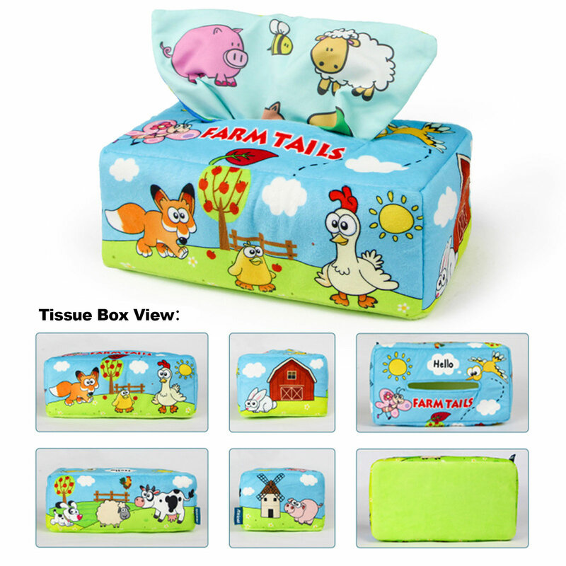 Sensorischen Tissue Box Spielzeug Pädagogisches Montessori Spielzeug Für Babys Montessori Spielzeug Für Babys Jonglieren Regenbogen Dance Schals Für