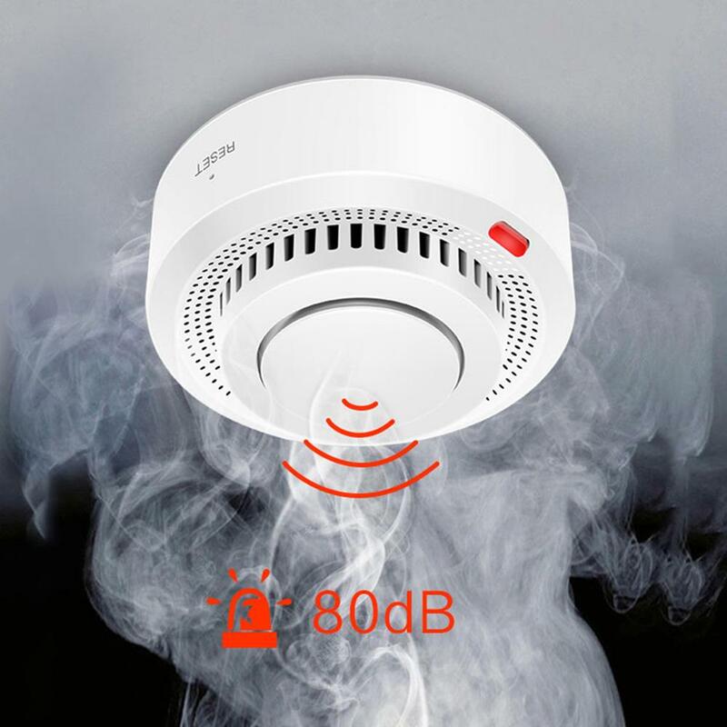 Датчик дыма Tuya, Wi-Fi детектор дыма для умного дома, 80 дБ