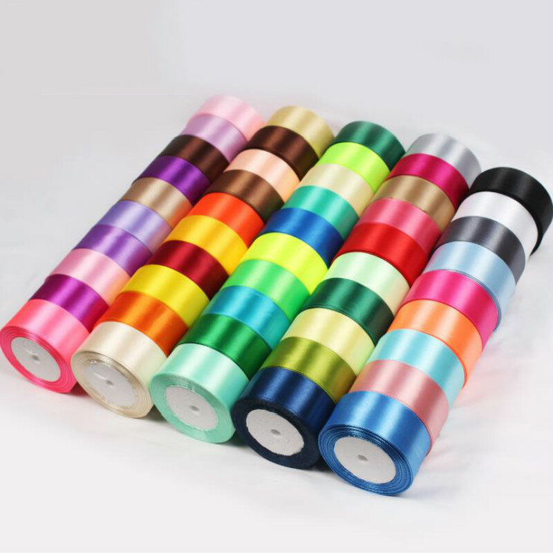 22meter/Roll 6mm 10mm 15mm 20mm 25mm 40mm 50mm Silk Satin Ribbons for Crafts Bow Handmade DIY Gift Wrap Party Wedding Decorative